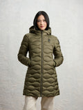 Blauer Lyne long down jacket — Dark olive