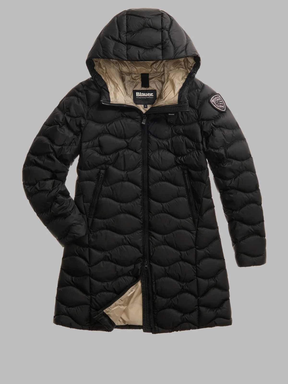 Piumino lungo Blauer Lyne — Nero — vista 2