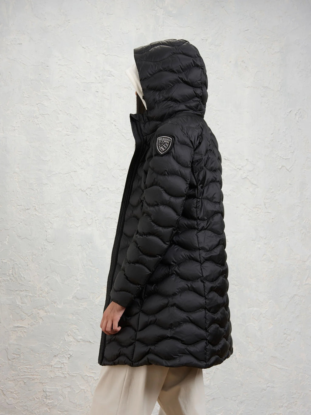 Piumino lungo Blauer Lyne — Nero — vista 4