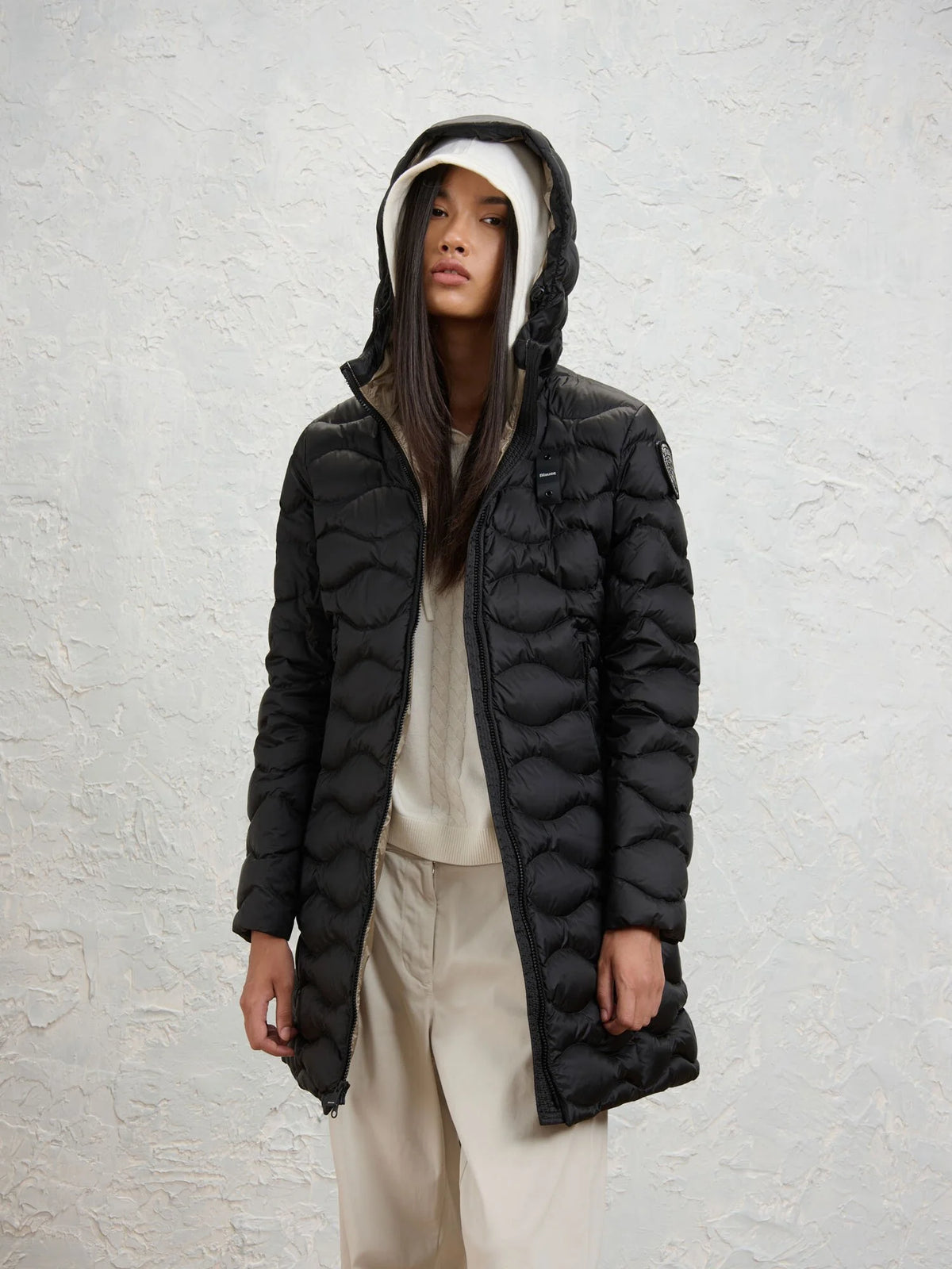 Piumino lungo Blauer Lyne — Nero