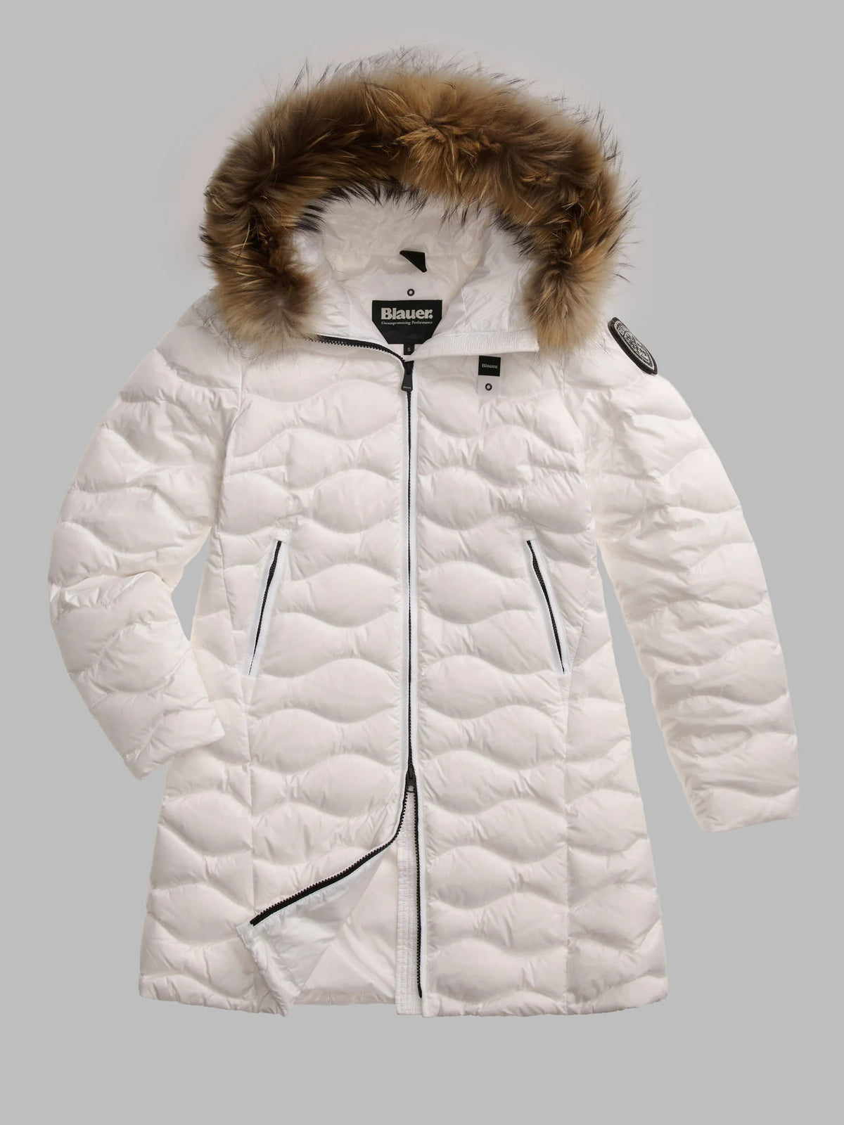 Blauer Lynel long down jacket — Optical white — view 2