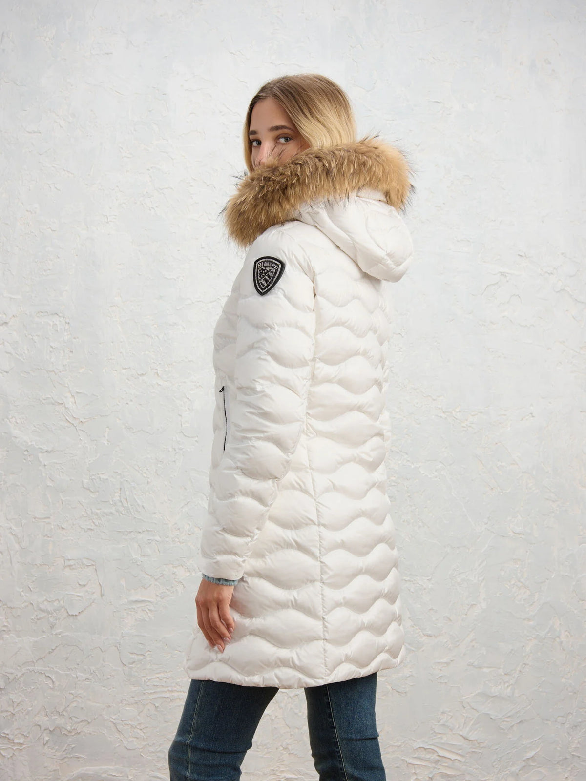 Blauer Lynel long down jacket — Optical white — view 4
