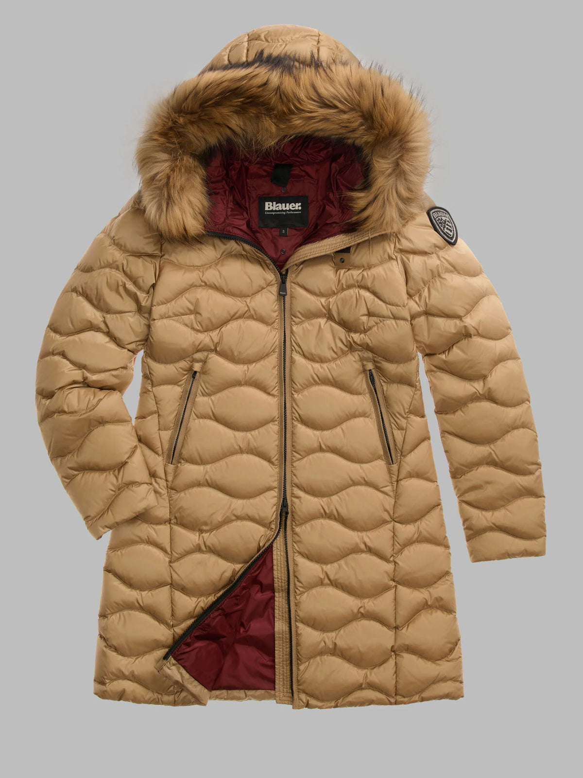 Blauer Lynel long down jacket — Café au lait — view 2