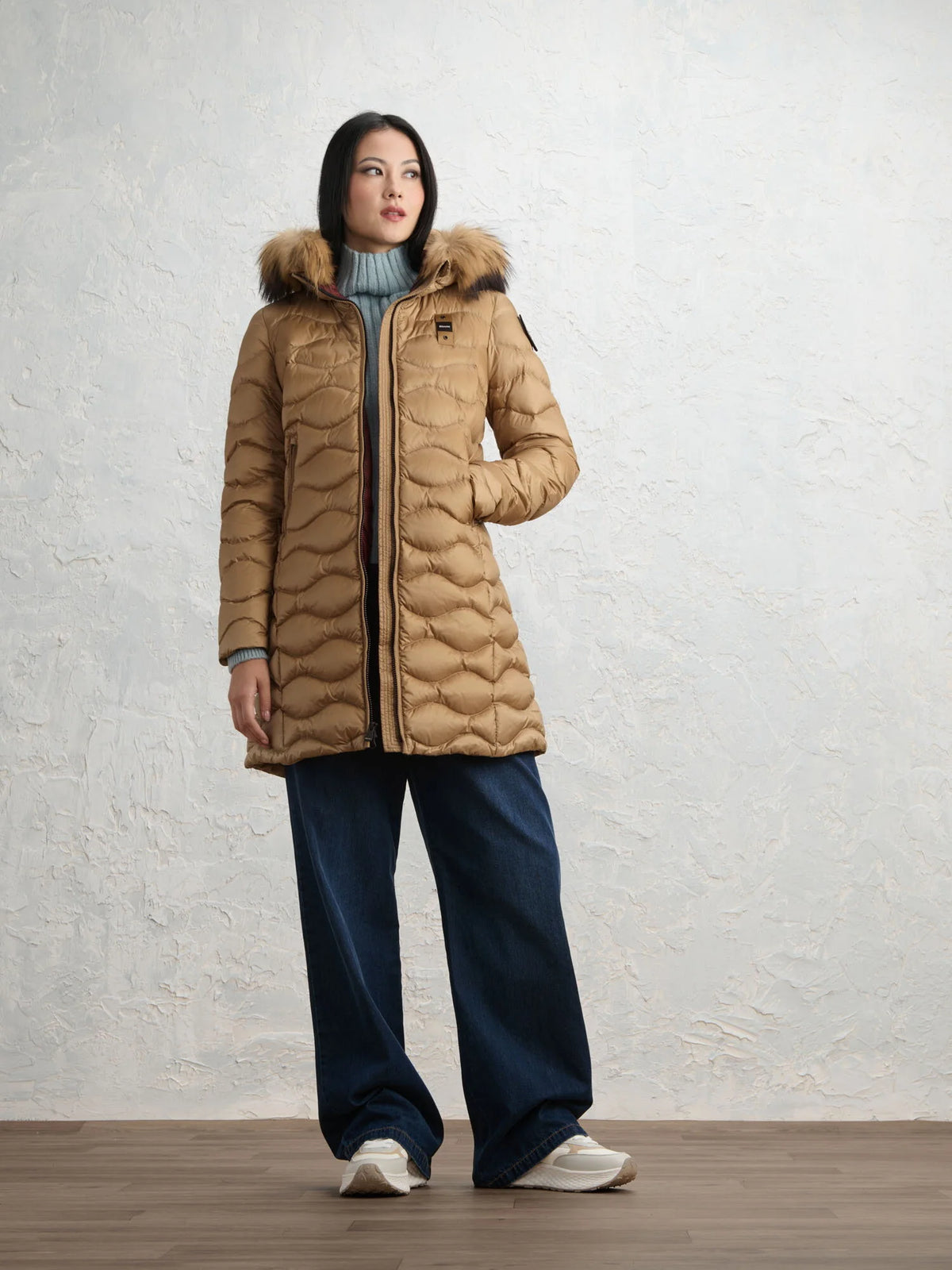 Blauer Lynel long down jacket — Café au lait — view 3