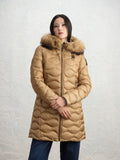 Blauer Lynel long down jacket — Café au lait