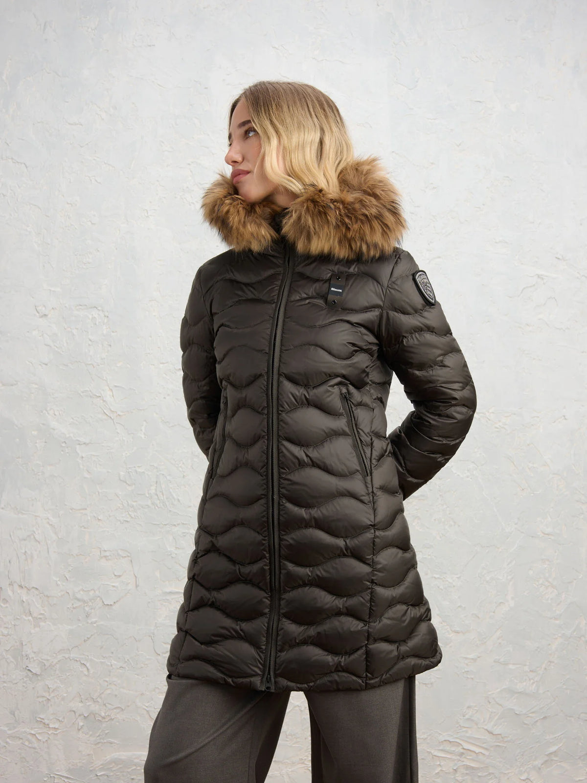 Blauer Lynel long down jacket — Peat