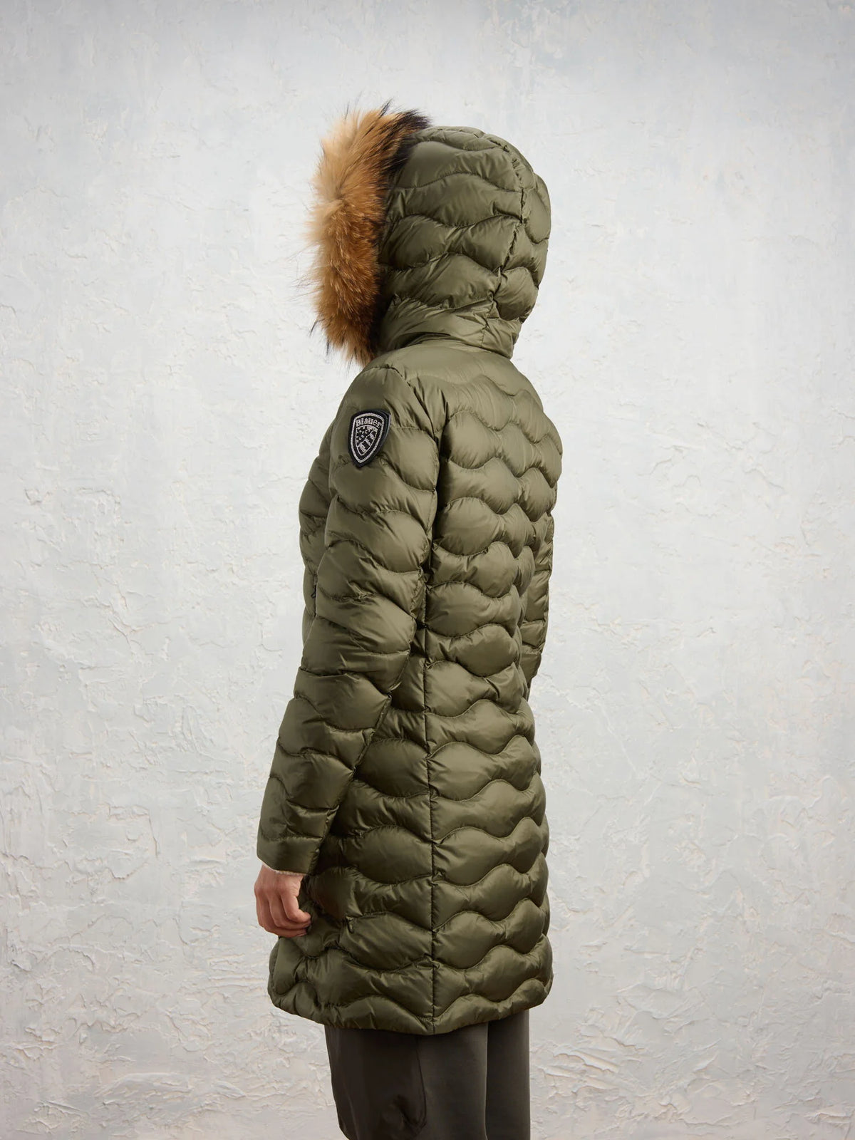 Blauer Lynel long down jacket — Dark olive — view 4