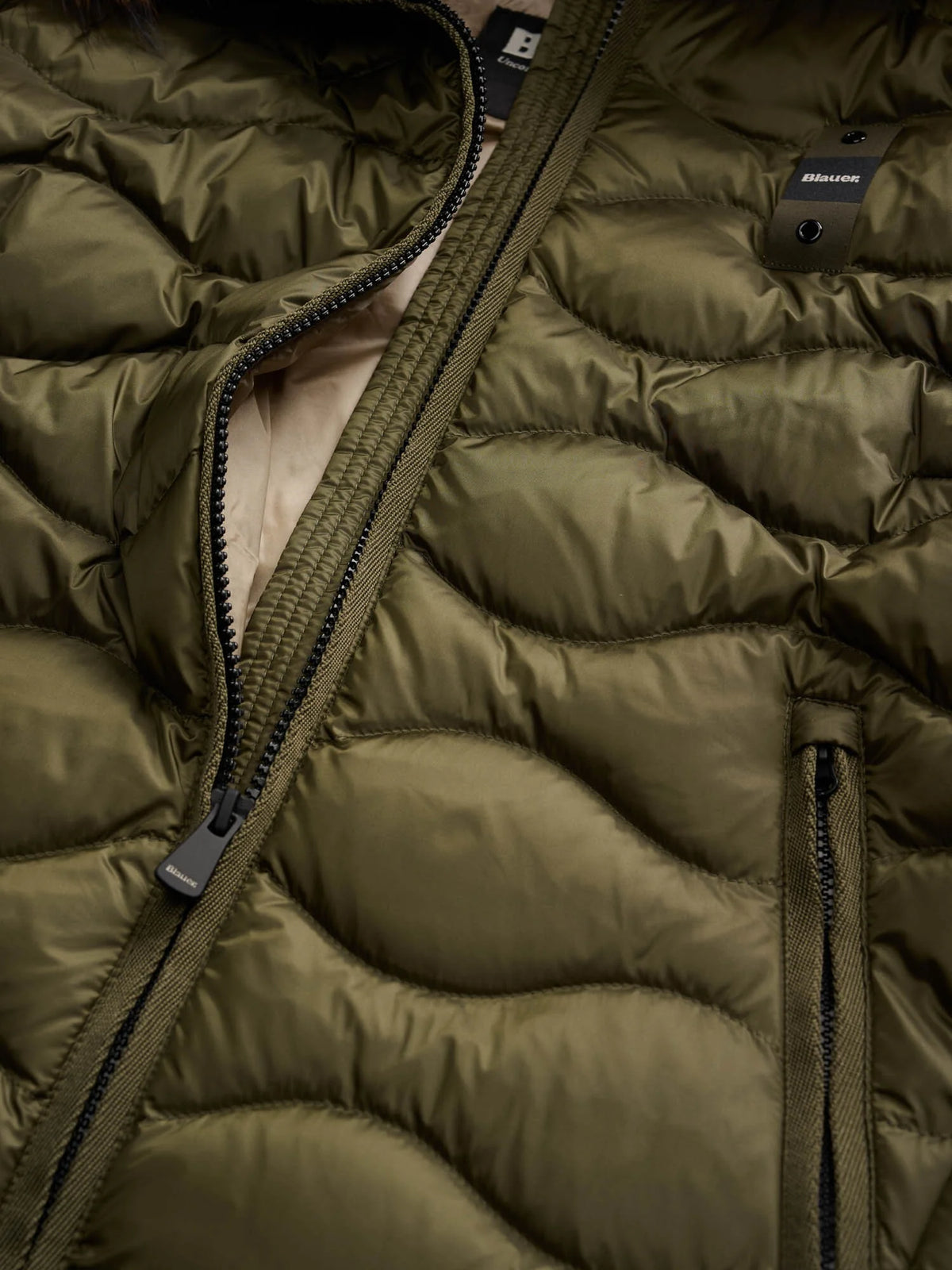 Blauer Lynel long down jacket — Dark olive — view 5