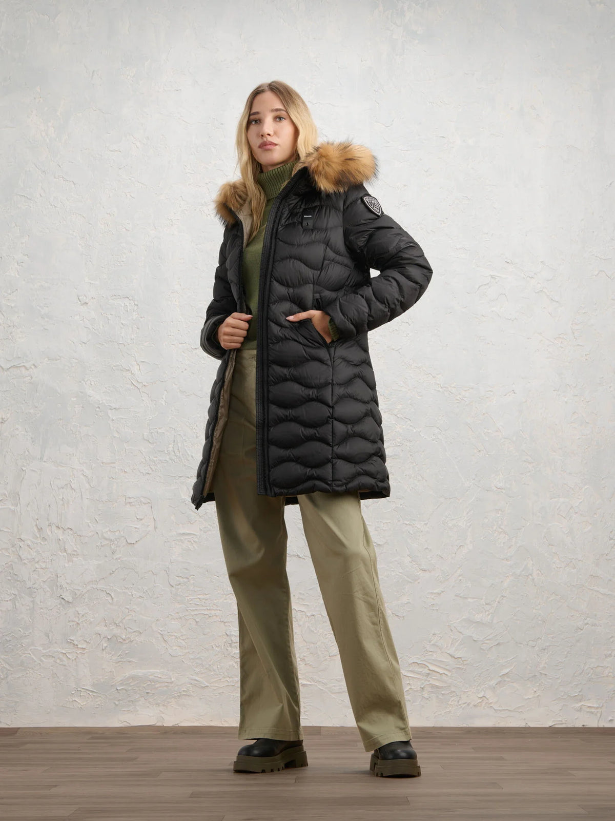 Blauer Lynel long down jacket — Black — view 3