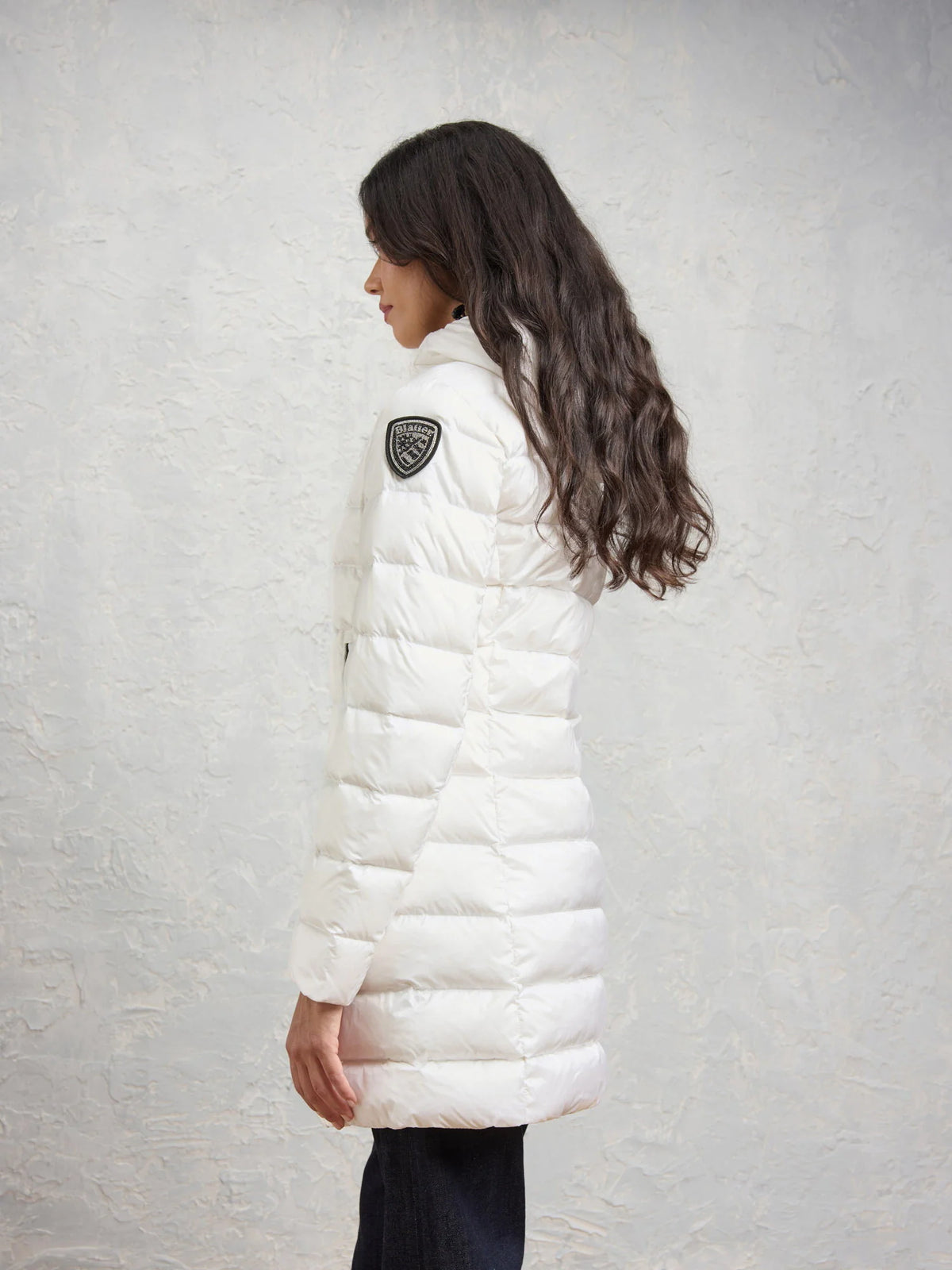 Blauer Agnes long down jacket — Optical white — view 4