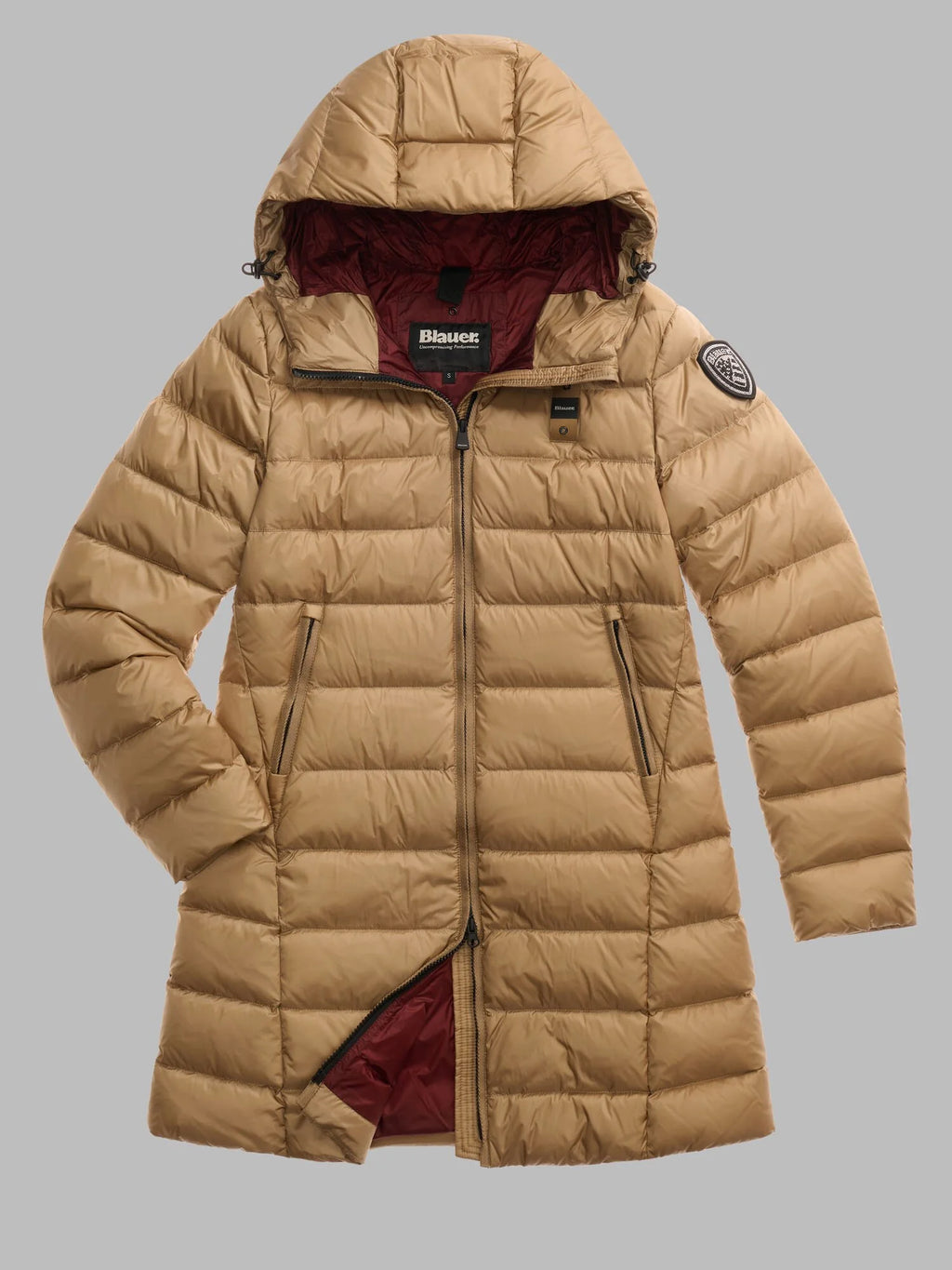 Blauer Agnes long down jacket — Café au lait — view 2