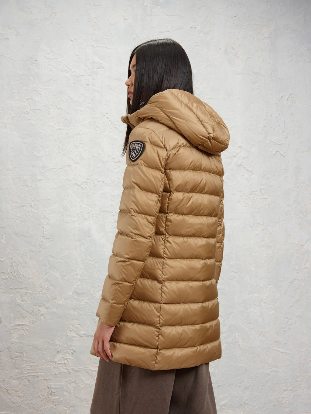Blauer Agnes long down jacket — Café au lait — view 4