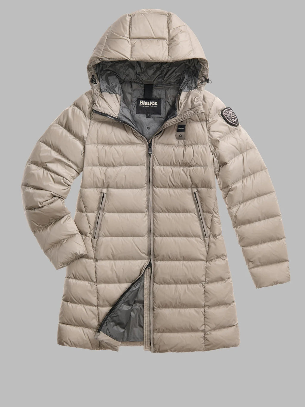 Doudoune longue Blauer Agnes — Gris brume — vue 2
