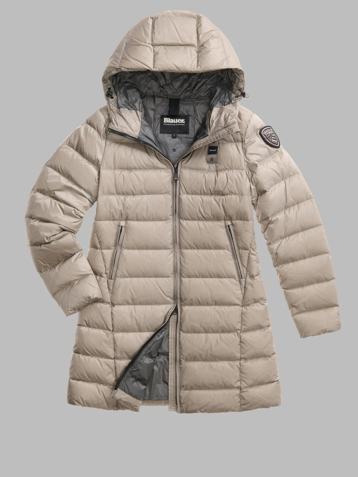 Doudoune longue Blauer Agnes — Gris brume — vue 2