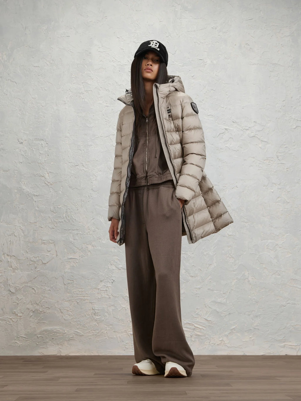Doudoune longue Blauer Agnes — Gris brume — vue 3