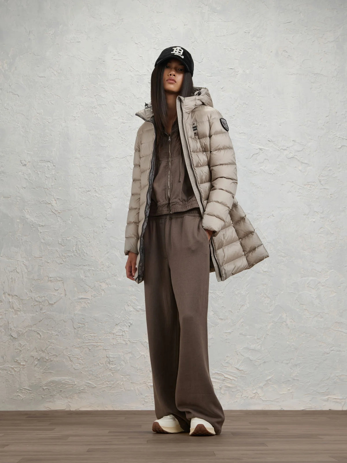 Doudoune longue Blauer Agnes — Gris brume — vue 3