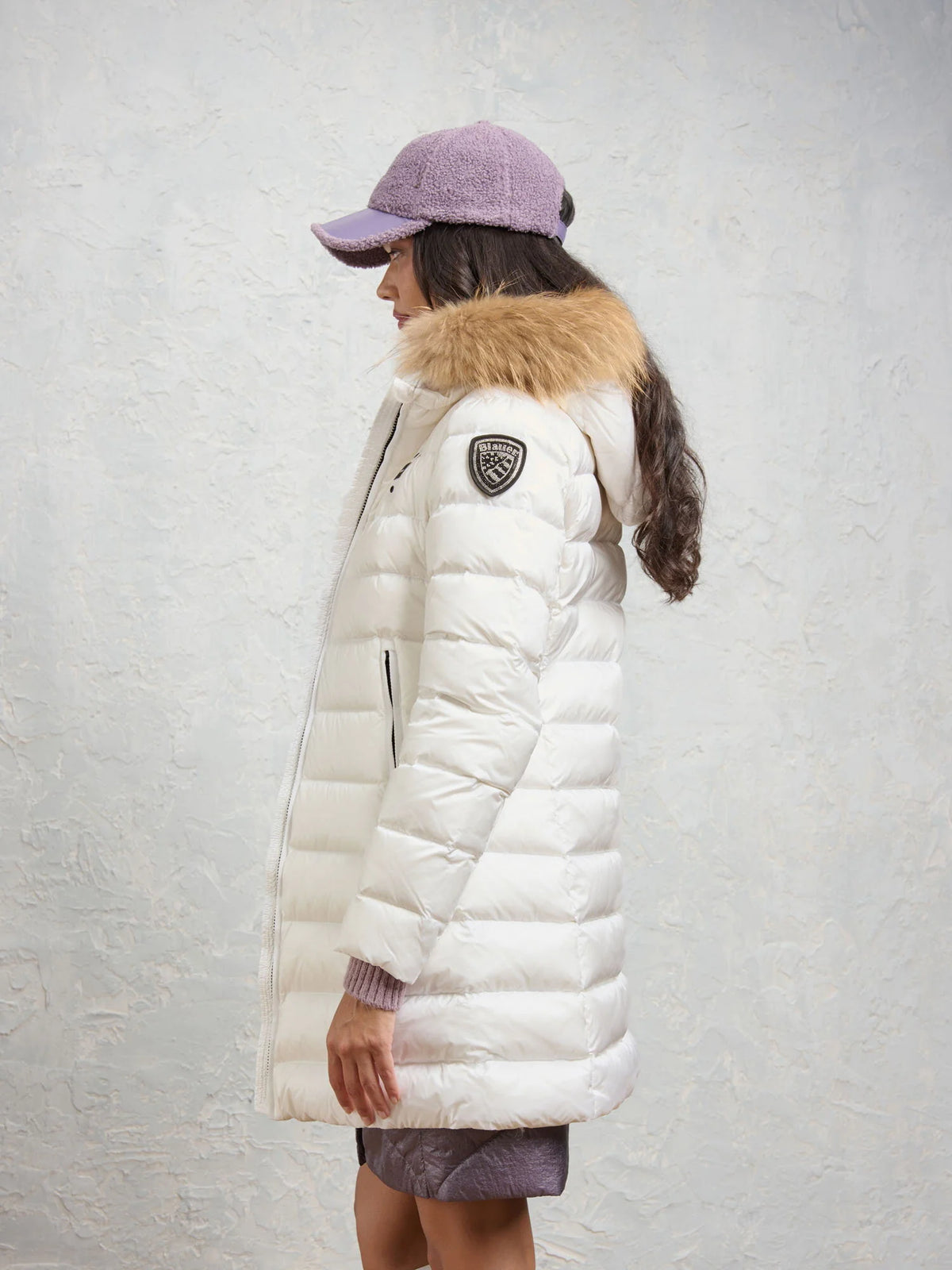 Blauer Kristin long down jacket — Optical white — view 4