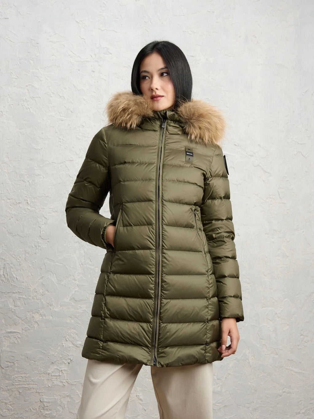 Doudoune longue Blauer Kristin — Olive foncé