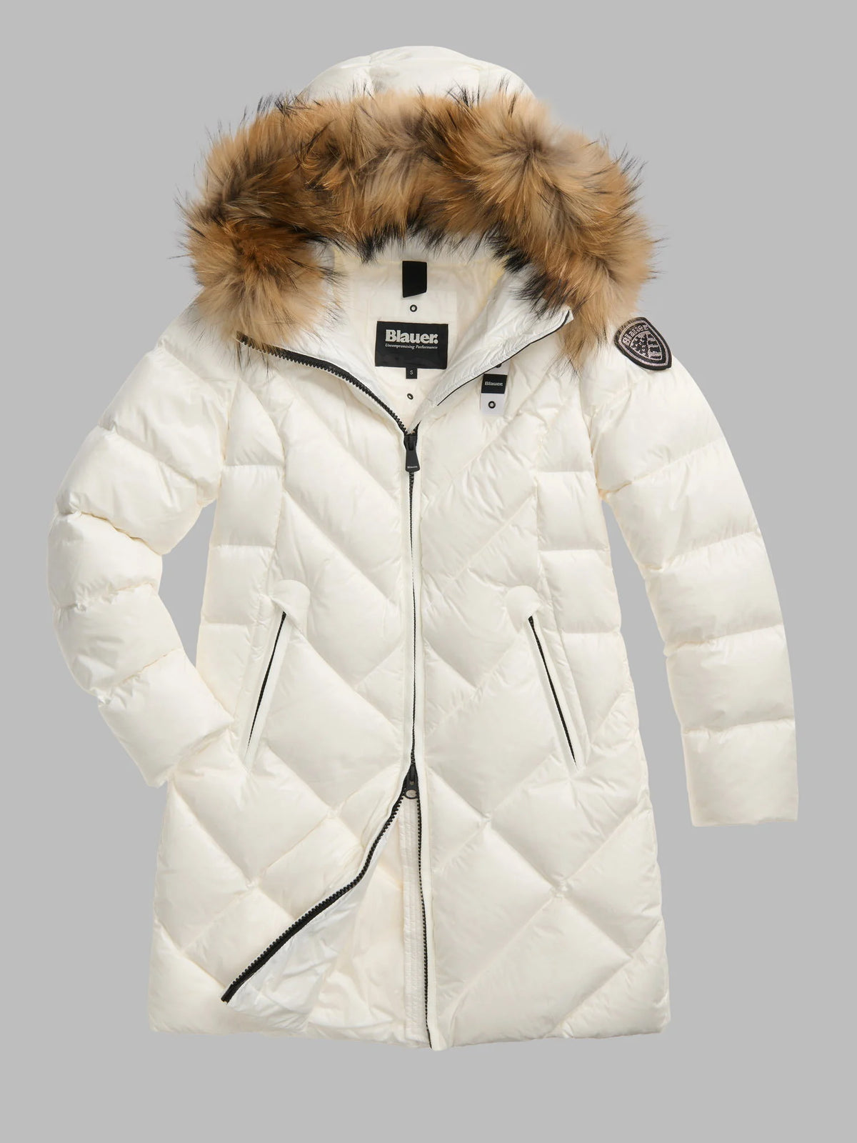 Blauer Althea long down jacket — Optical white — view 2