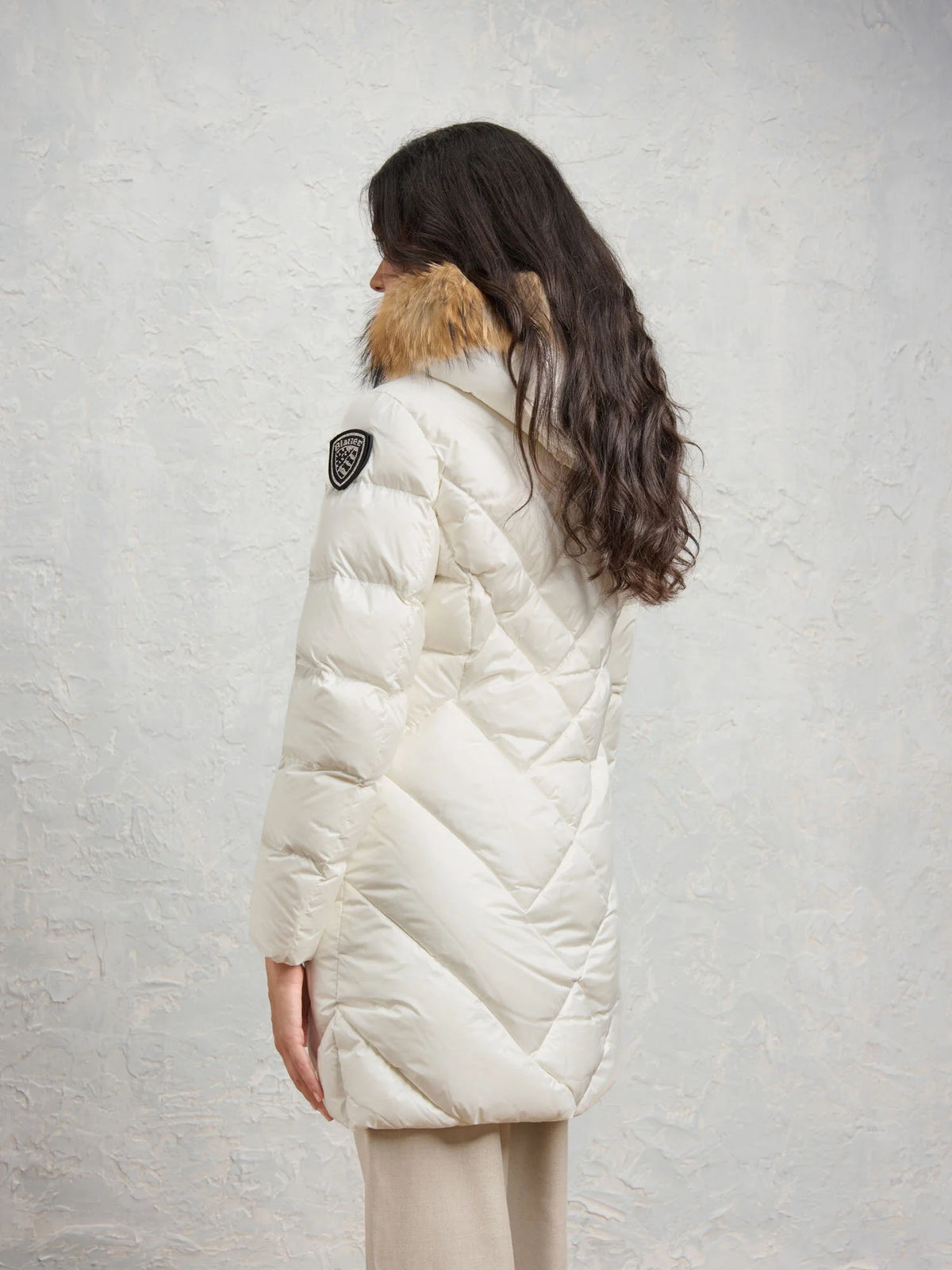 Blauer Althea long down jacket — Optical white — view 4