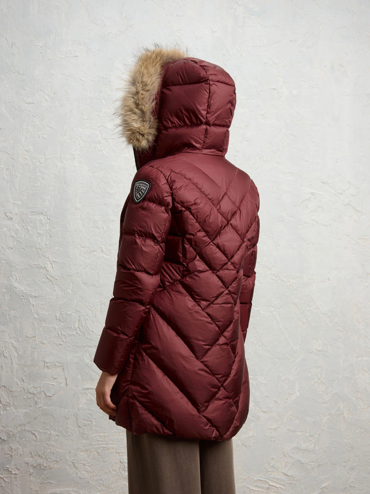Piumino lungo Blauer Althea — Mogano — vista 4