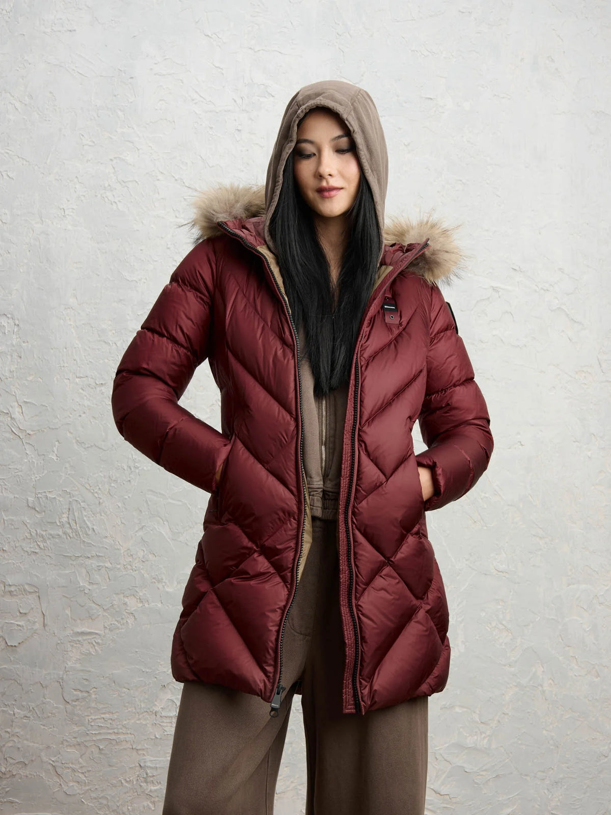 Piumino lungo Blauer Althea — Mogano