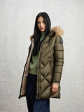 Blauer Althea long down jacket — Dark olive