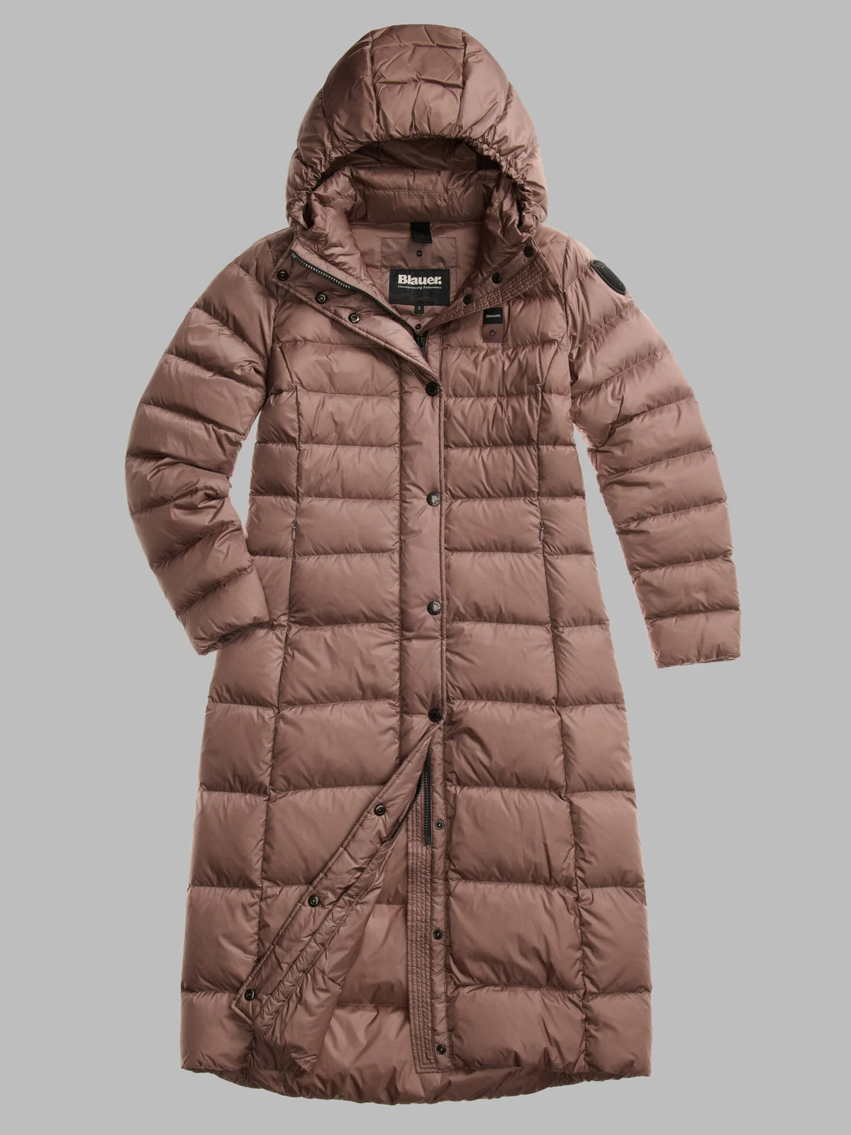 Blauer Anita long down jacket — Brown — view 2