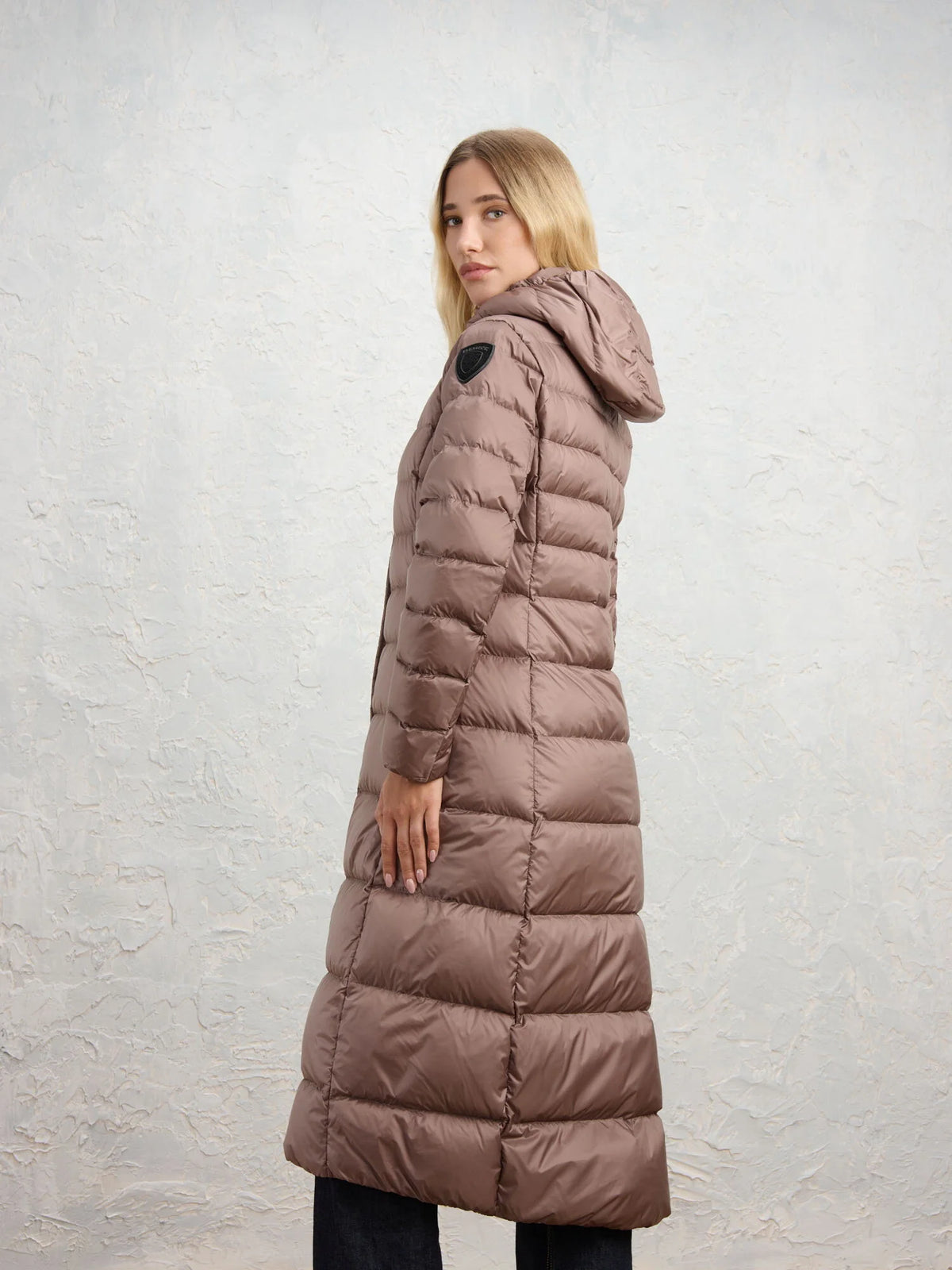 Blauer Anita long down jacket — Brown — view 4