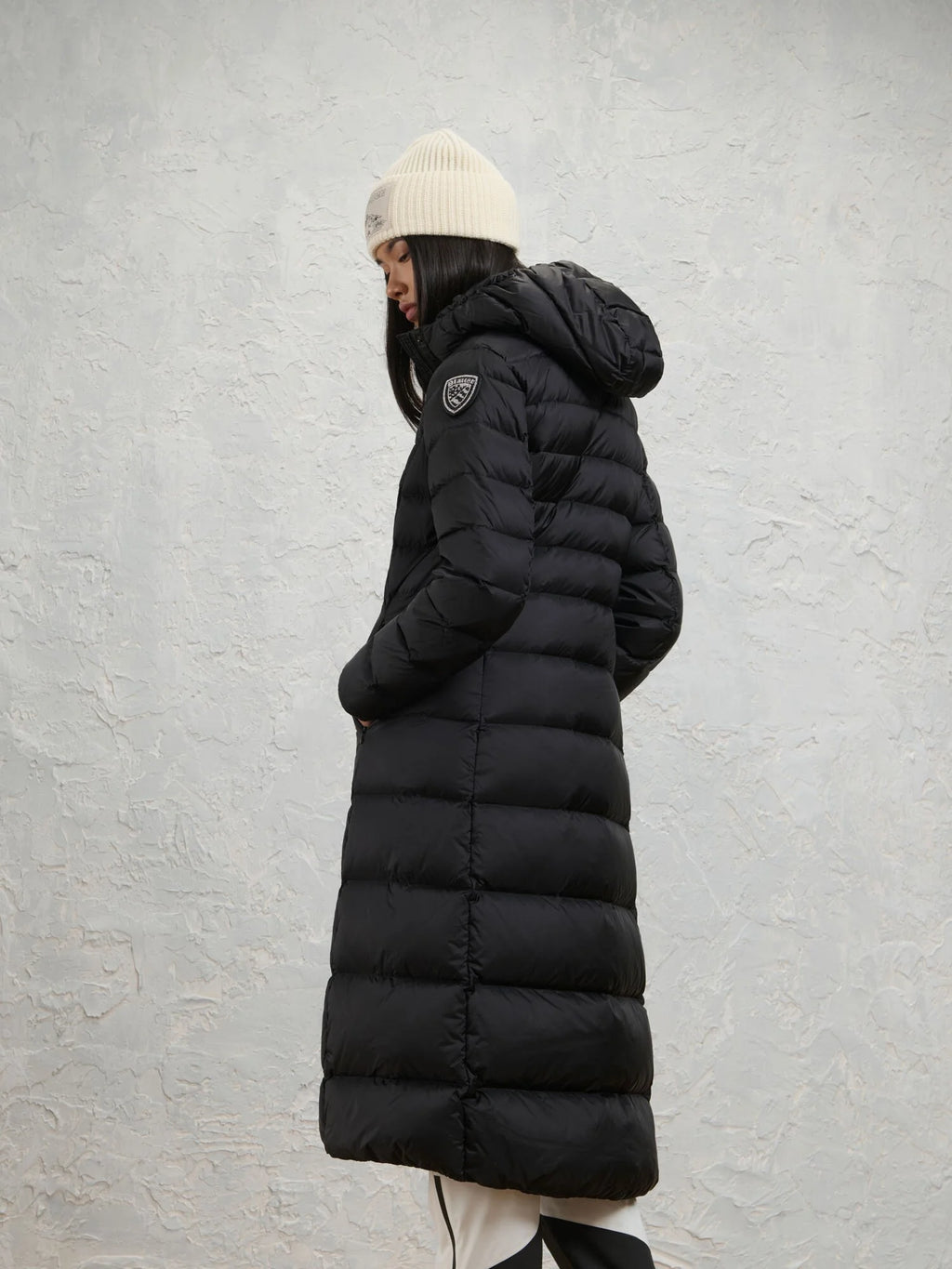 Blauer Anita long down jacket — Black — view 4