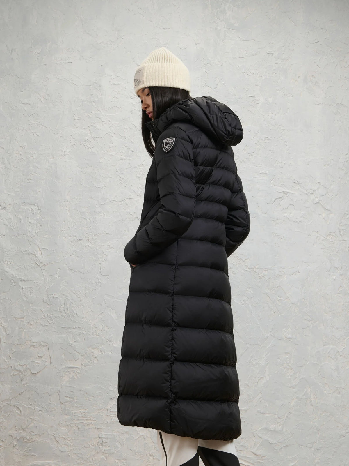 Blauer Anita long down jacket — Black — view 4