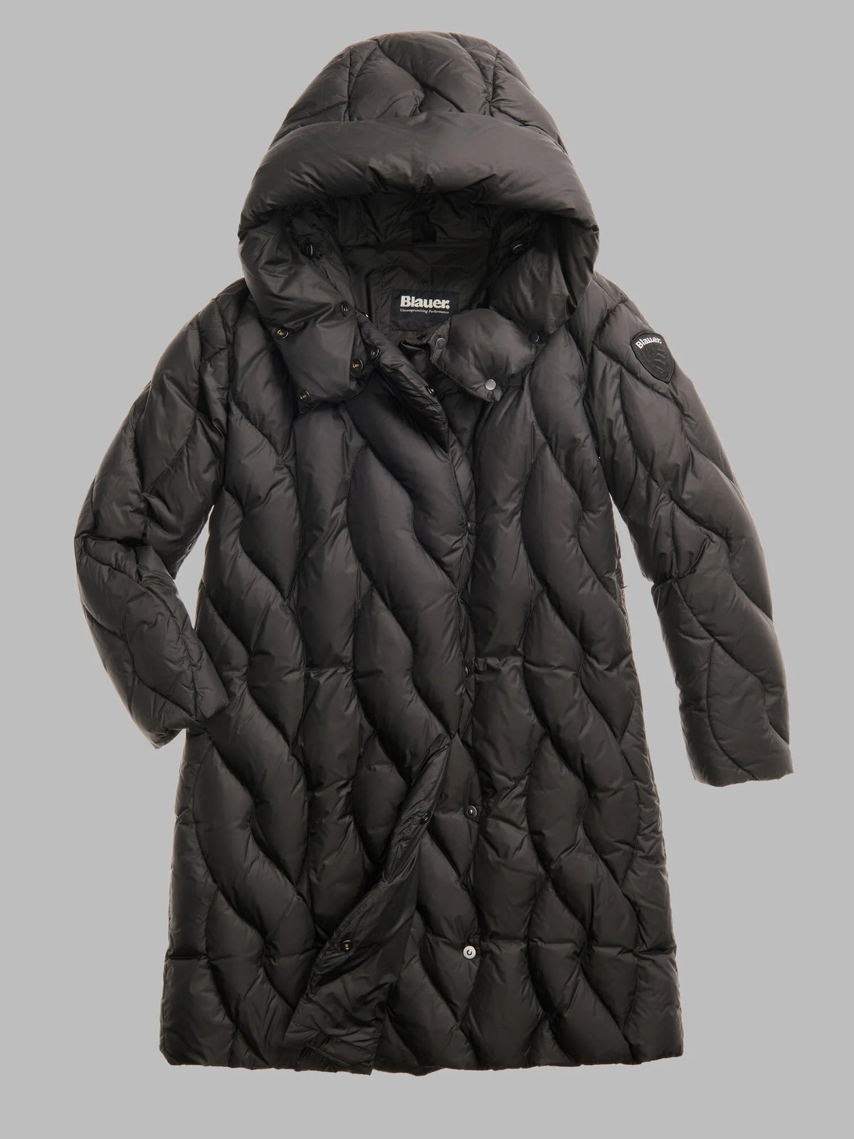 Blauer Antwerp long down jacket — Peat — view 2