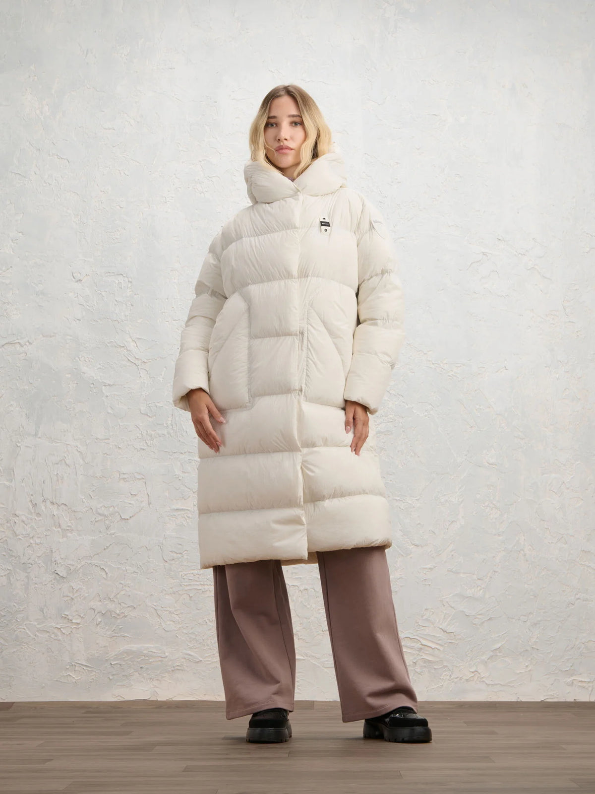 Piumino lungo Blauer Ruth — Bianco — vista 3
