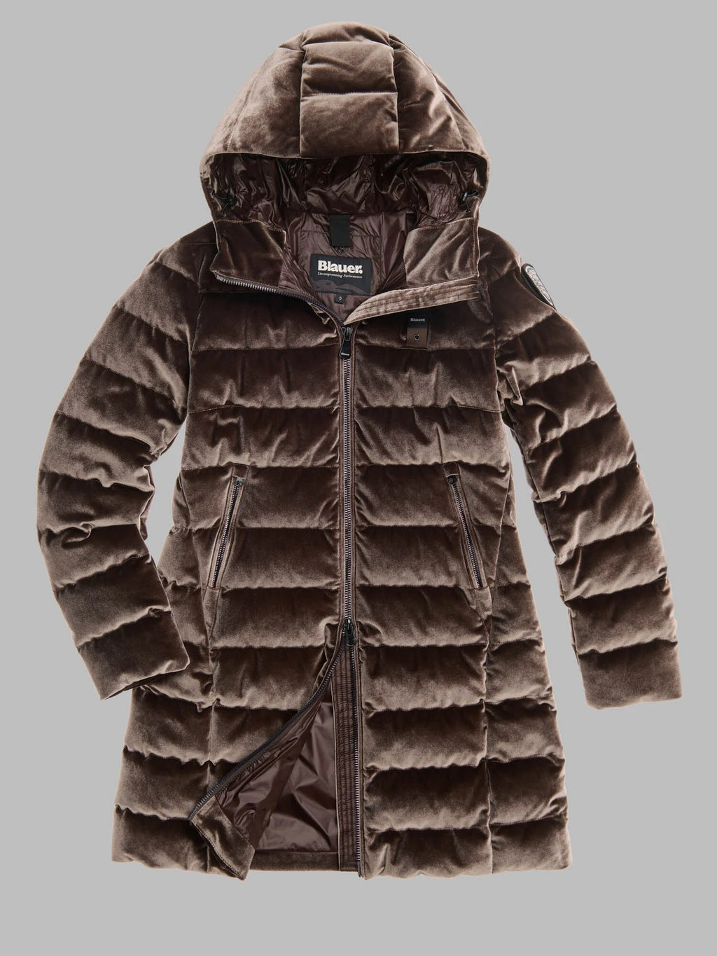 Blauer Velly Long long down jacket — Brown — view 2