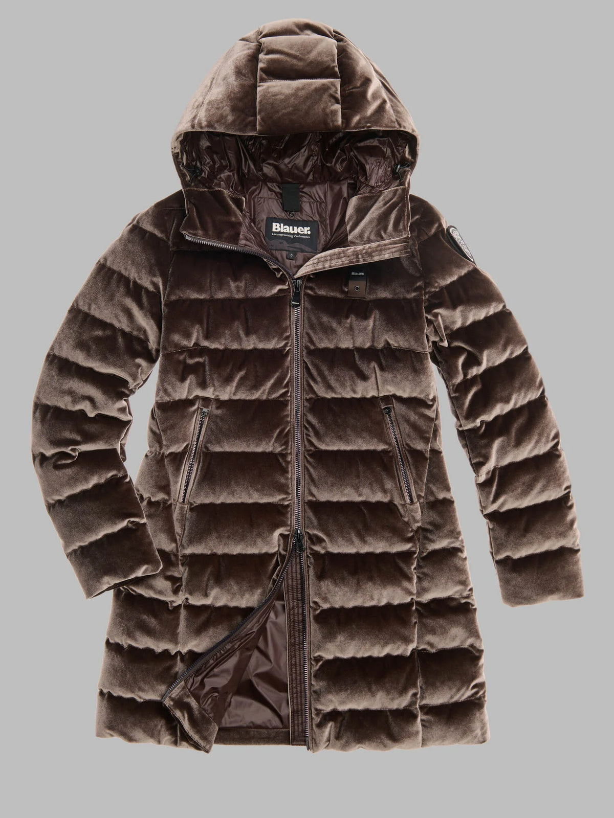 Blauer Velly Long long down jacket — Brown — view 2