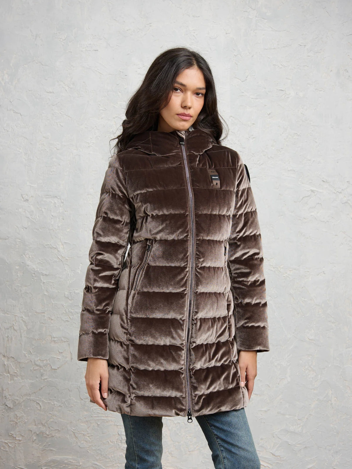 Blauer Velly Long long down jacket — Brown