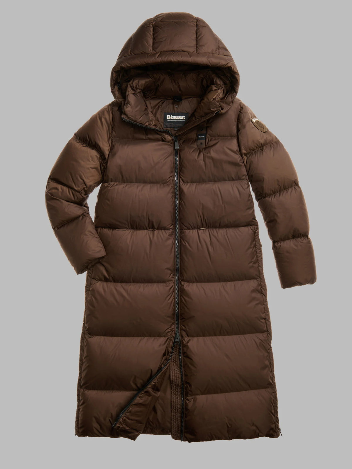 Blauer Celia long down jacket — Brown — view 2