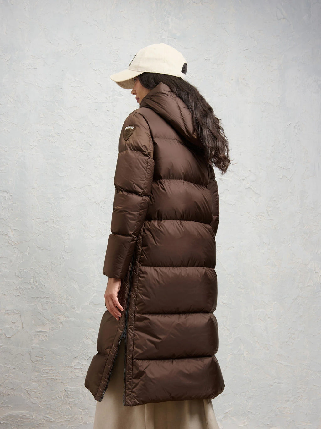 Doudoune longue Blauer Celia — Marron — vue 4