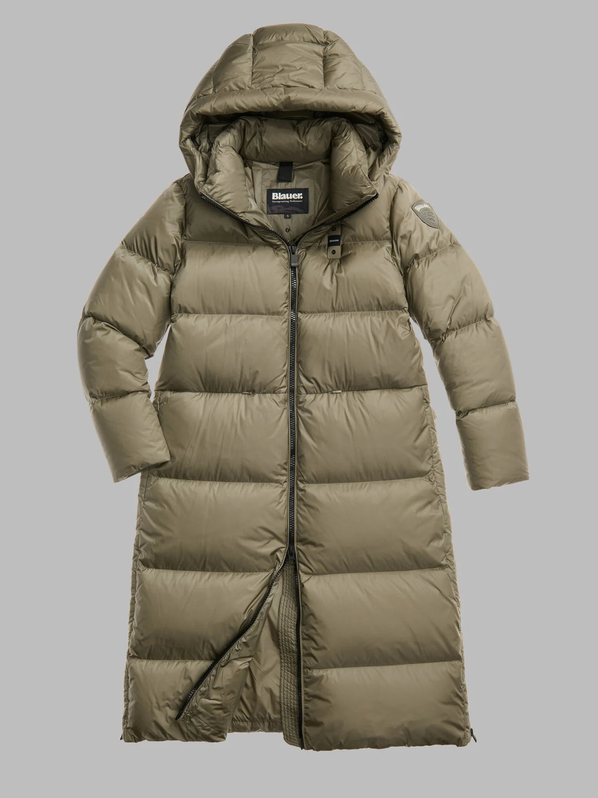 Blauer Celia long down jacket — Green — view 2