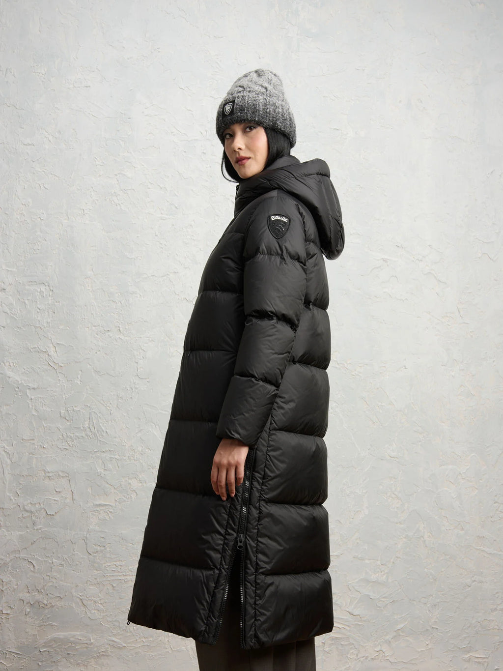 Piumino lungo Blauer Celia — Nero — vista 4