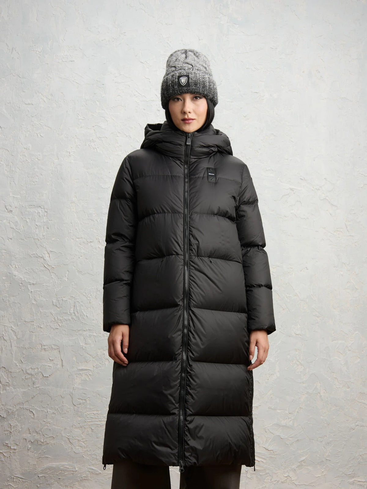 Blauer Celia long down jacket — Black