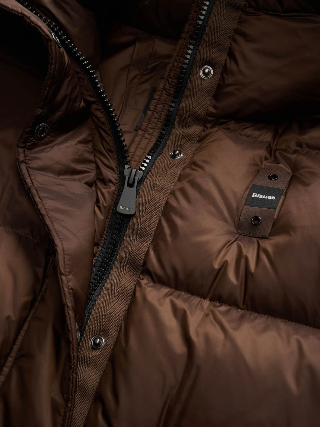 Blauer Lena long down jacket — Brown — view 5