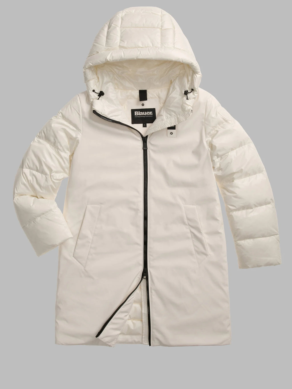 Blauer Sawyer long down jacket — White — view 2
