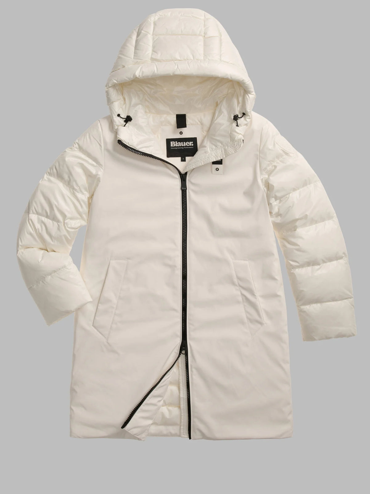 Blauer Sawyer long down jacket — White — view 2