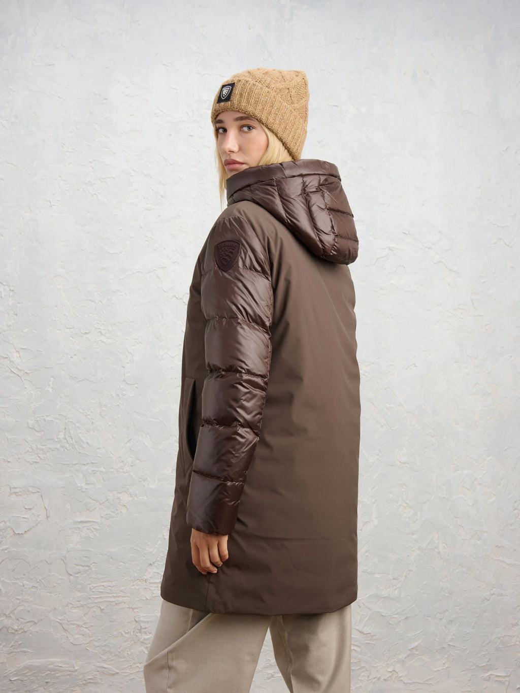 Piumino lungo Blauer Sawyer — Marrone — vista 4