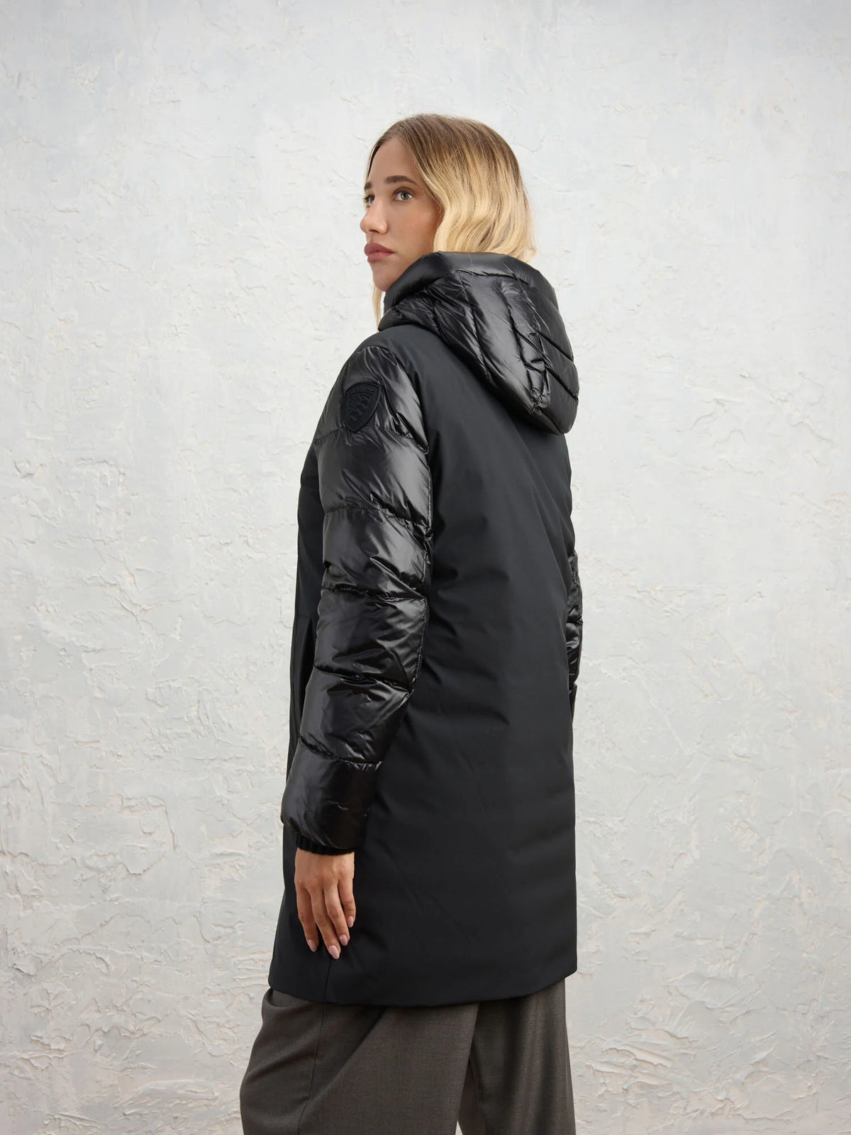 Piumino lungo Blauer Sawyer — Nero — vista 4
