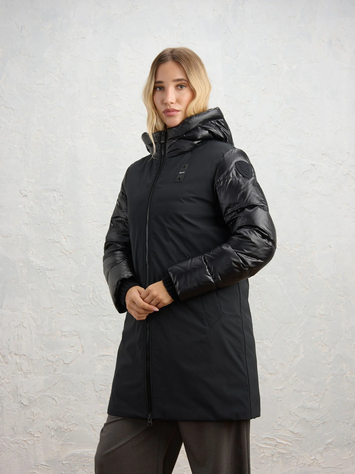 Piumino lungo Blauer Sawyer — Nero