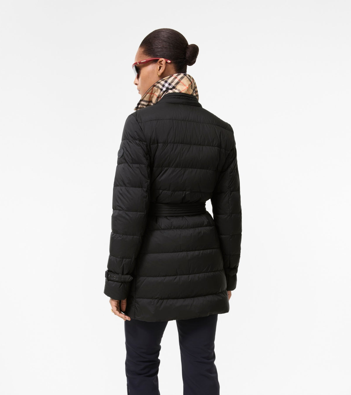 Burberry Short Nylon Audley Puffer Coat – Black