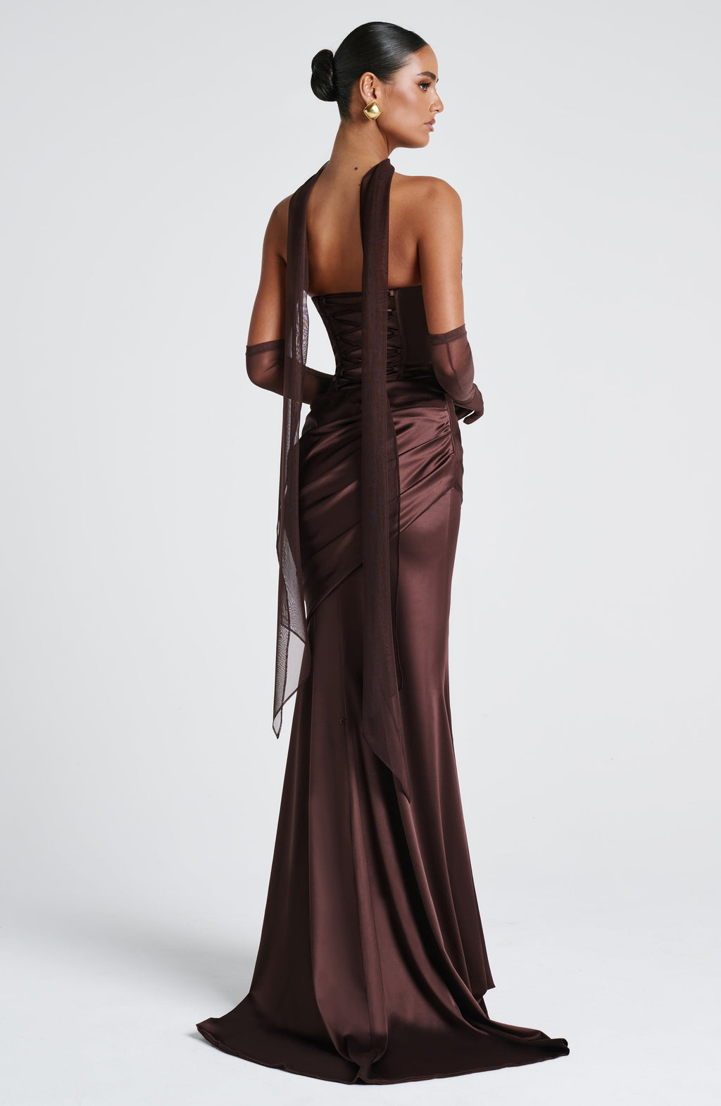 Ayla scarf — Plum brown