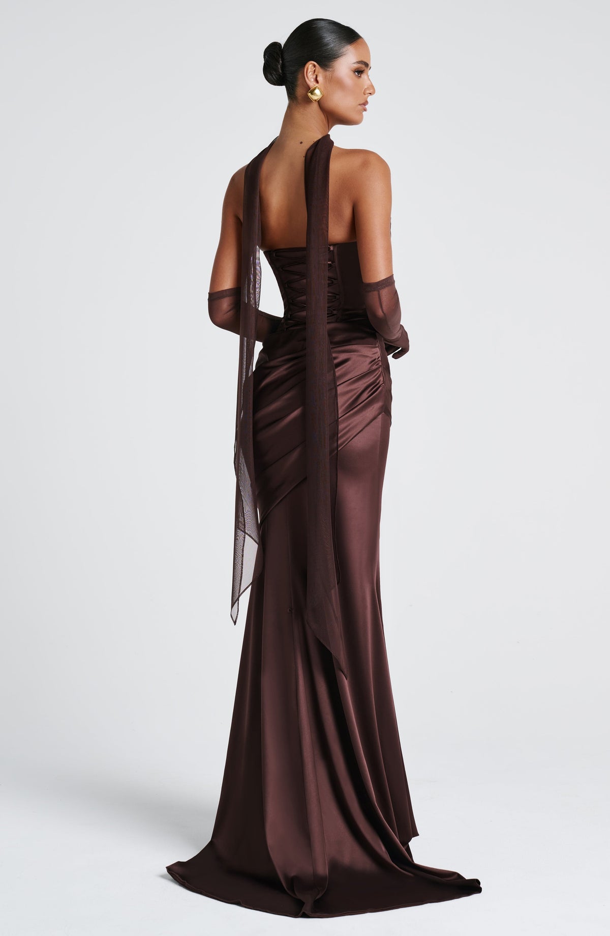 Ayla scarf — Plum brown